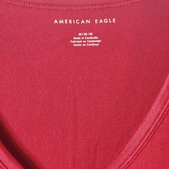 American Eagle Outfitters Deep Red Long Sleeve Tee - Picture 3 of 3